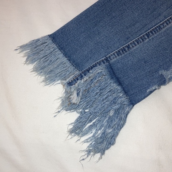 Justusa Distress Stretch Fringe Jeans 31 - Picture 4 of 6